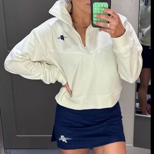 PRINCE Off White Quarter-Zip Pullover Sweatshirt